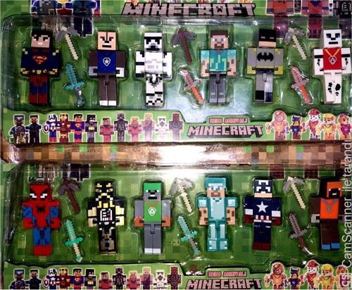 Minecraft 12 Figür 12 Aksesuar Toplam 24 Parça Set Oyuncak