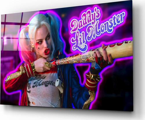 Harley Quinn Cam Tablo | Hediyelik, Dekoratif, Ofis, Mutfak