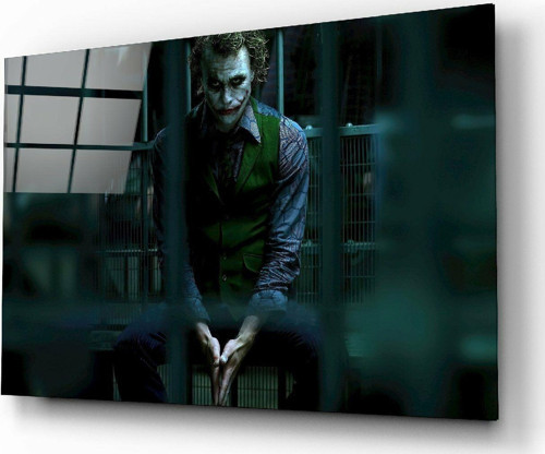 Joker Hapiste Cam Tablo | Hediyelik, Dekoratif, Ofis, Mutfak