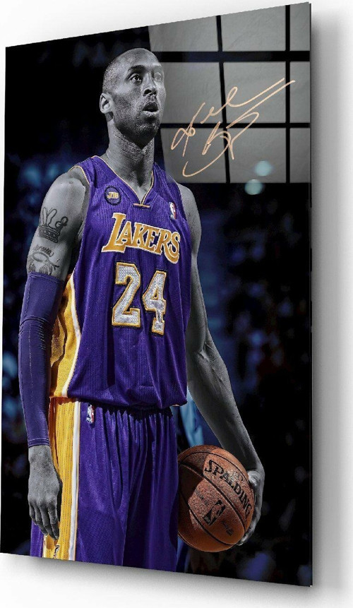 Kobe Bryant Cam Tablo | Hediyelik, Dekoratif, Ofis, Mutfak
