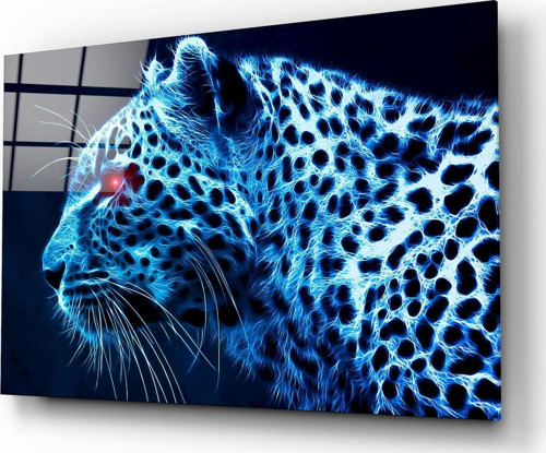 Leopar Cam Tablo | Hediyelik, Dekoratif, Ofis, Mutfak