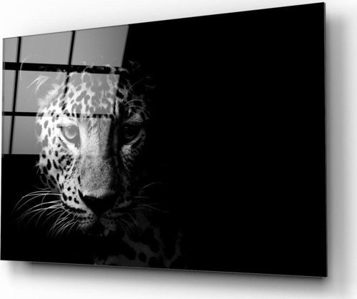 Leopar Cam Tablo No:1046 | Hediyelik, Dekoratif, Ofis, Mutfak