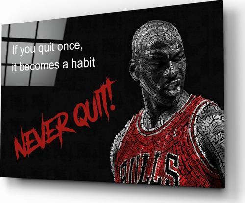 Micheal Jordan Cam Tablo | Hediyelik, Dekoratif, Ofis, Mutfak 