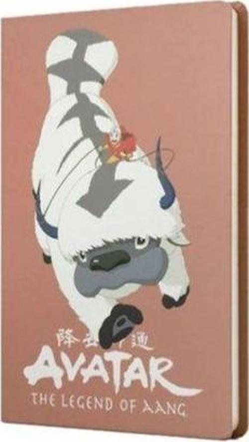 Avatar Appa ve Aang Sert Kapak Butik Defter Puce Rengi 80 Yaprak 15 x 21 388210