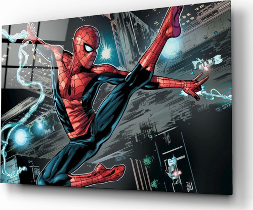 Örümcek Adam - Spider Man Cam Tablo | Hediyelik, Dekoratif, Ofis, Mutfak
