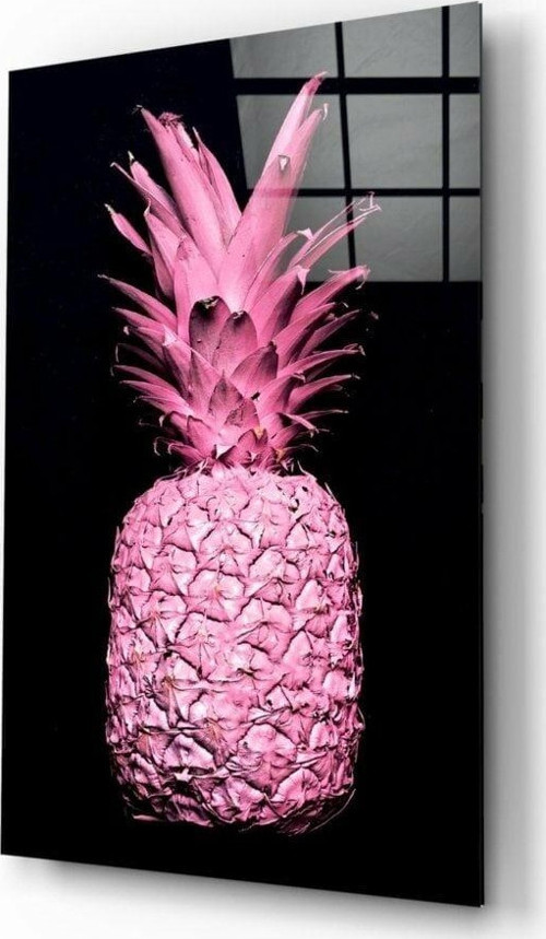 Pembe Ananas Cam Tablo | Hediyelik, Dekoratif, Ofis, Mutfak