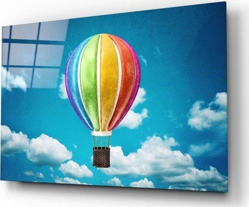 Uçan Balon Cam Tablo | Hediyelik, Dekoratif, Ofis, Mutfak