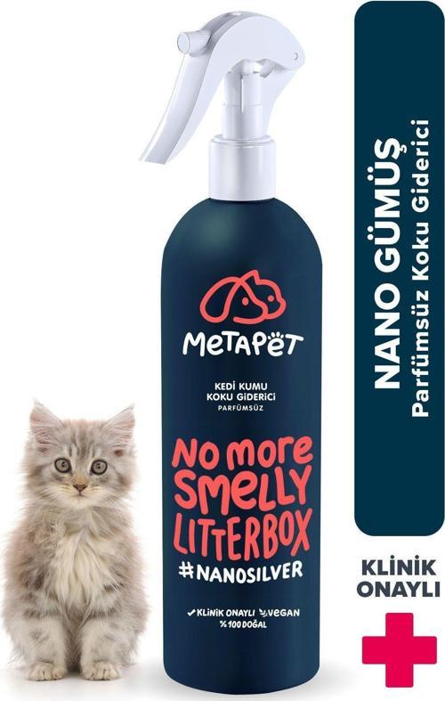 Nano Gümüş Özel Parfümsüz Kedi Kumu Koku Giderici, Doğal Ve Kokusuz Kedi Tuvaleti Için Sprey, 400 ml