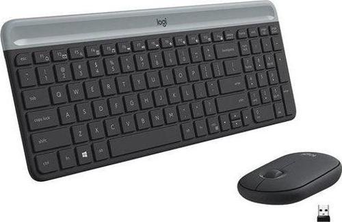 MK470 Kablosuz İnce Türkçe Q Klavye Mouse Seti - Siyah