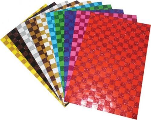 Desenli Kağıt Simli Kare 10 Renk 20x30 CM 2802J-3