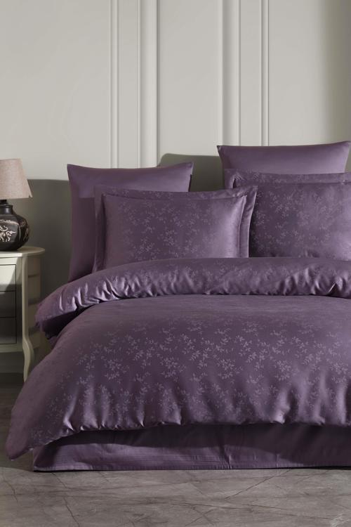 Laura Home Tencel Jakar Nevresim Takımı Çift Kişilik - Eva Mürdüm