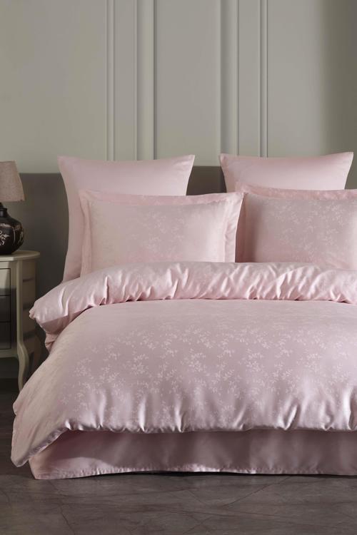 Laura Home Tencel Jakar Nevresim Takımı Çift Kişilik - Eva Pudra