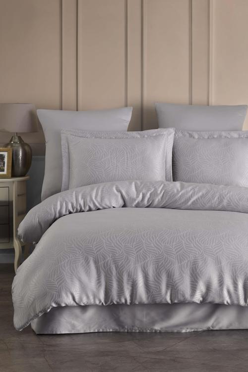 Laura Home Tencel Jakar Nevresim Takımı Çift Kişilik - Lienzo A.Gri