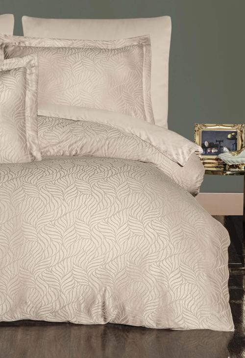 Laura Home Tencel Jakar Nevresim Takımı Çift Kişilik - Lienzo Cappuccino