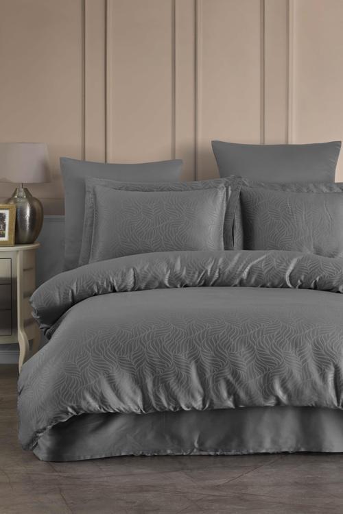 Laura Home Tencel Jakar Nevresim Takımı Çift Kişilik - Lienzo Gri