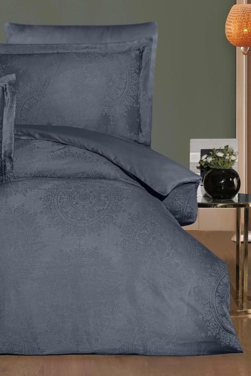 Laura Home Tencel Jakar Nevresim Takımı Çift Kişilik - Nothingham Antrasit