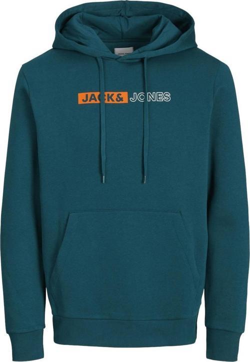 12233599 Jjecorp Logo Sweat Hood Play Noos Petrol