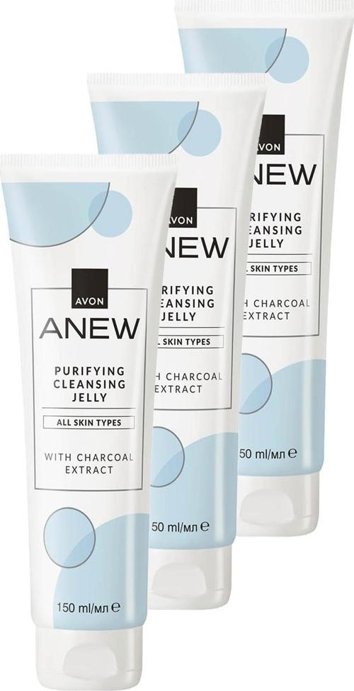 Anew Purifying Cleansing Jelly Kömür Özlü Arındırıcı Temizleyici Jel 150 Ml. Üçlü Set