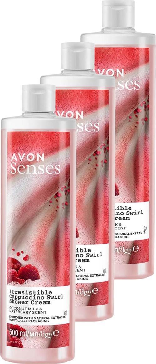 Senses Hindistan Cevisi Sütü ve Böğürtlen Kokulu Duş Kremi 500 Ml. Üçlü Set