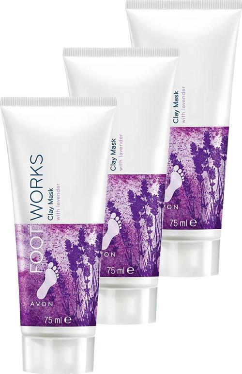 Footworks Lavanta Özlü Ayak Kil Maskesi 75 Ml. Üçlü Set