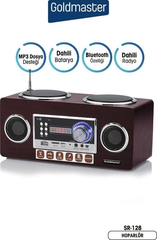 Sr-128 Retro Radyolu Buetooth Hoparlör