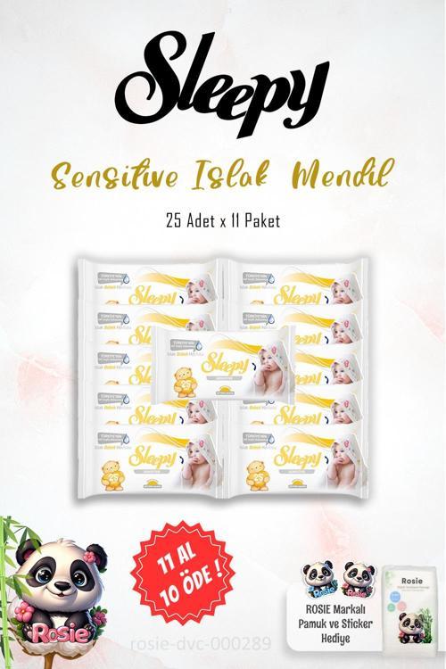 11 AL 10 ÖDE Sleepy Sensitive Islak Mendil 25'li ve 60'lı ROSIE