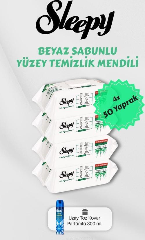 200 Adet Beyaz Sabunlu Havlu, Toz Kovar Hediyeli