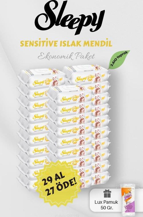 Sensitive 90' lı Islak Mendil 29 AL 27 Öde Hediyeli