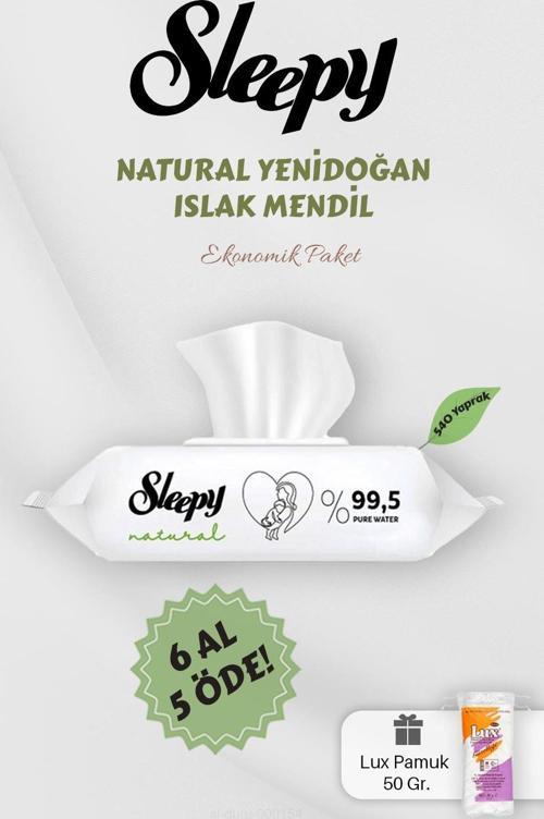 Yenidoğan 90' lı Islak Mendil 6 AL 5 Öde Hediyeli