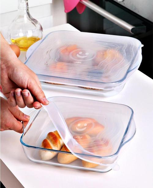 Silikon Kare Borcam Ve Tencere Kapağı Silikon Streç Kapak