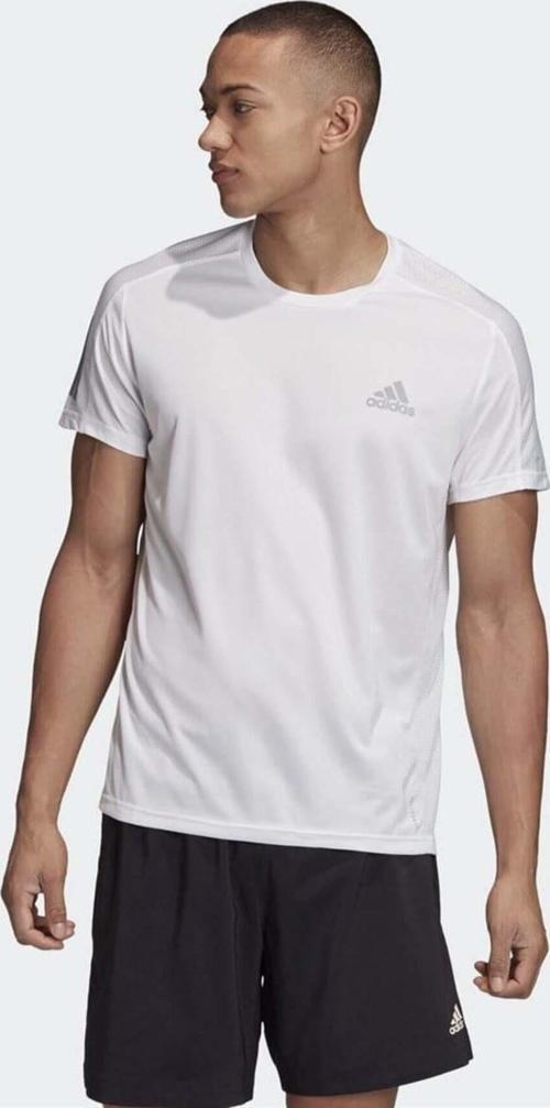 Own the Run Erkek beyaz yansıtıcılı koşu t-shirt