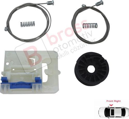 Ford Transit Custom Tourneo MK1 V362 F3 FY FZ 2012-2023 İçin Elektrikli Ön Sağ Cam Kriko Tamir Seti
