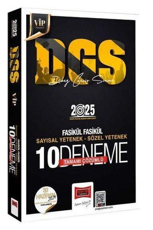 2025 DGS Vip Tamamı Çözümlü Sayısal - Sözel Yetenek Fasikül Fasikül 10 Deneme