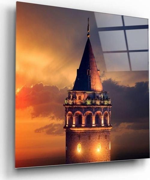 Galata Kulesi Cam Tablo | Hediyelik, Dekoratif, Ofis, Mutfak 