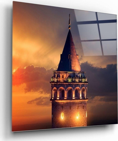 Galata Kulesi Cam Tablo | Hediyelik, Dekoratif, Ofis, Mutfak