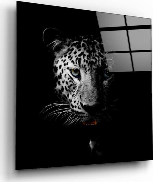 Leopar Cam Tablo No:2003 | Hediyelik, Dekoratif, Ofis, Mutfak