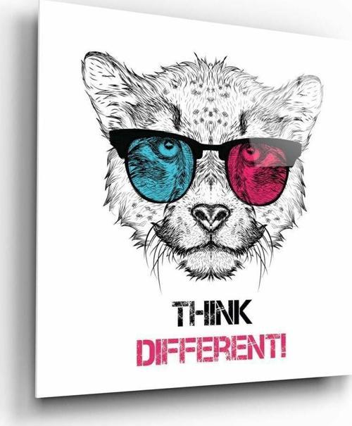 Think Different Cam Tablo No:1150 | Hediyelik, Dekoratif, Ofis, Mutfak 