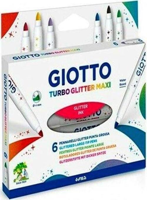 Maxi Glitter Keçeli 6 lı Simli Renkler 426600