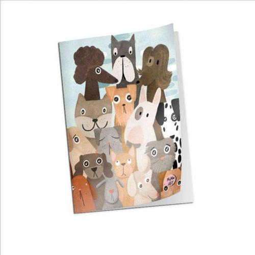 Karışık Köpekler 10,5 x 13,5 64 Sayfa Defter Mini