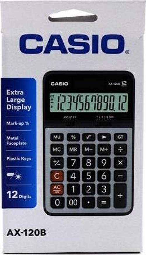 Casıo Ax-120 B/S  Hesap Makinesi 12 Hane