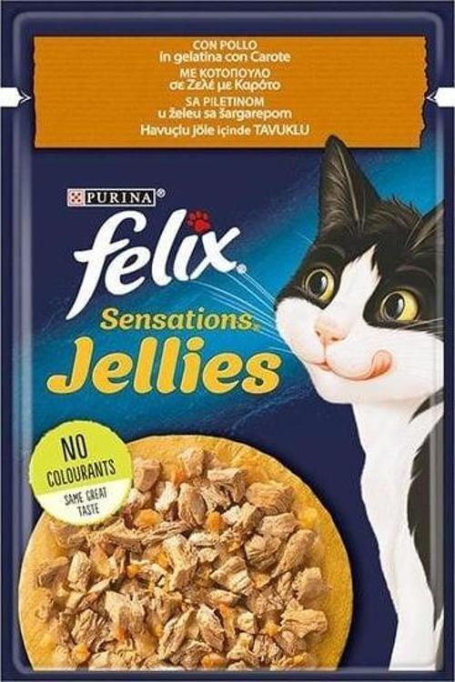 Sensations Taze Havuçlu Jöle İçerisinde Tavuklu Yetişkin Konserve Kedi Maması 85 Gr - Petshopundan