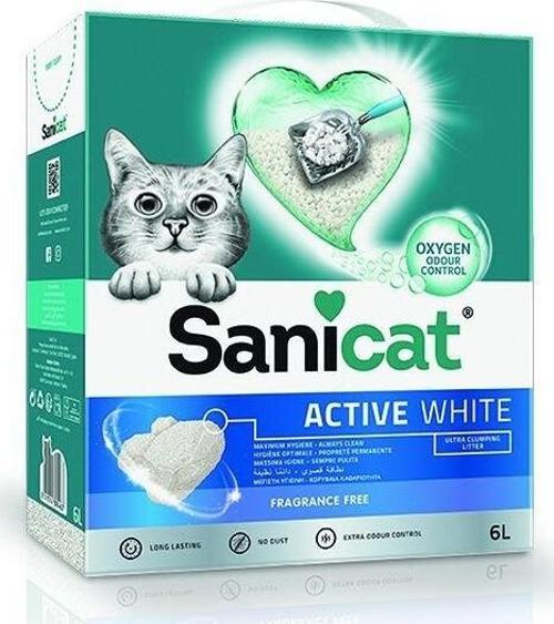 Active White Ultra Topaklanan Doğal Kedi Kumu 6 Lt