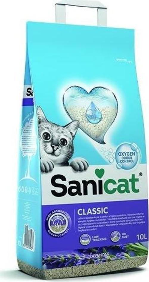 Classic Oksijen Kontrollü Lavantalı Ultra Emici Doğal Kedi Kumu 10 Lt