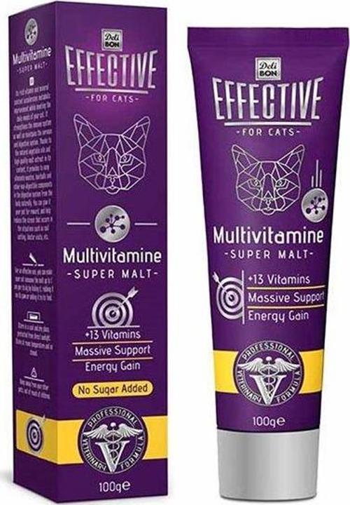 Effective Malt Multivitamin Katkılı Kedi Malt Macunu 100 Gr
