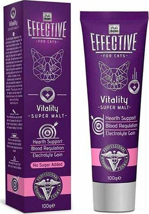 Effective Vitality Malt Katkılı Kalp Sağlığı Kedi Macunu 100 Gr