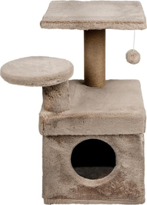 65x51x72 cm Kedi Oyun Evi ve Tırmalama Platformu Bej