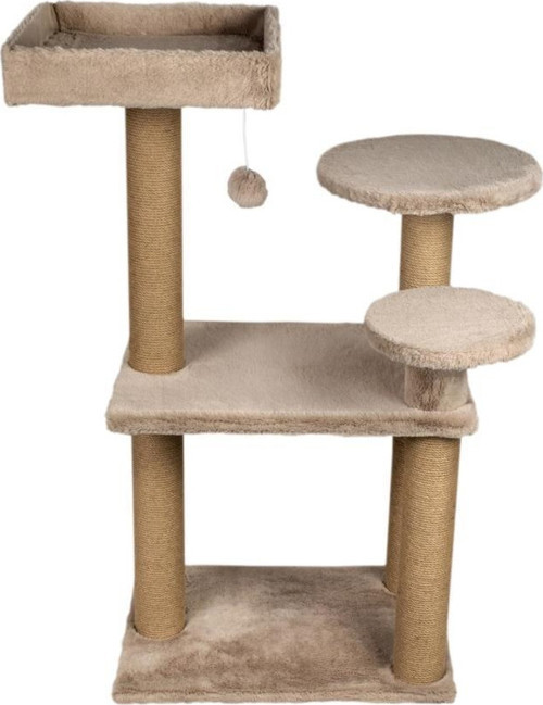 65x88x111 cm Kedi Oyun Evi ve Tırmalama Platformu Bej
