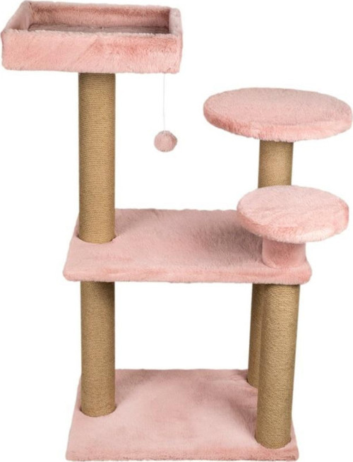 65x88x111 cm Kedi Oyun Evi ve Tırmalama Platformu Pembe