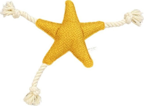İpli Yıldız Köpek Oyuncağı Sarı 25cm 40cm