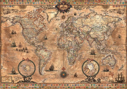 15159 Antique World Map 1000 Parça Puzzle
